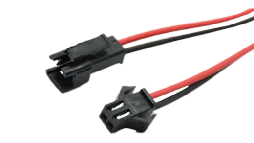 1000mm Kabel AWG20 rot/schwarz mit Stecker