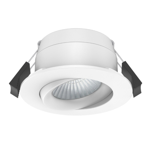 360 LED-Einbauspot 8W, 36°, (A:Ø90-Loch: Ø68-83), 500lm, CRI90, IP54, Ph.Dim, Einbau in Isolation, ws