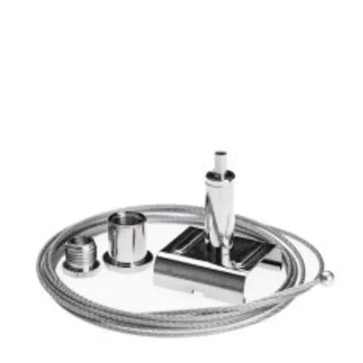 GLOBAL Seilaufhängungs-Set Weiss/Schwarz/Grau L=3.0m inkl. Deckenbefestigung