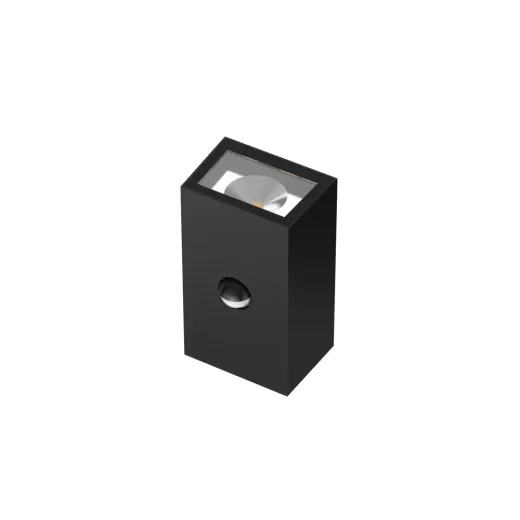 LED-Wandleuchte 2x5W 3000K, Ein/Aus, IP65, schwarz PIR-Sensor