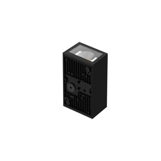 LED-Wandleuchte 2x5W 3000K, Ein/Aus, IP65, schwarz PIR-Sensor