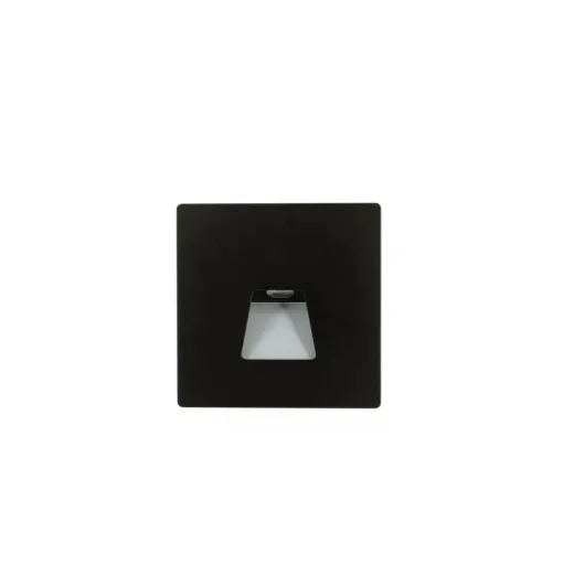 Wandeinbauleuchte LED 86×86mm, 2,5W, 3000K, CRI 90, ON/OFF, IP65, breitstrahlend, schwarz
