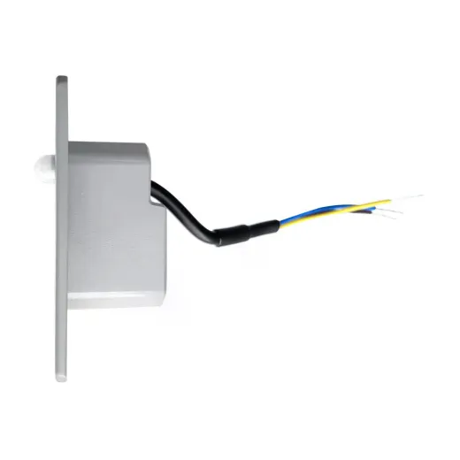 Wandeinbauleuchte LED 86×86mm, 1,6W, 3000K, CRI 90, PIR Tag/Nacht, IP65, engstrahlend, weiss