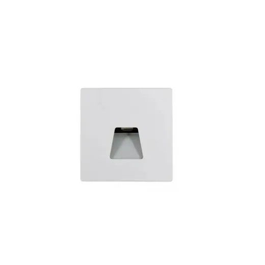 Wandeinbauleuchte LED 86×86mm, 2,5W, 3000K, CRI 90, ON/OFF, IP65, breitstrahlend, weiss