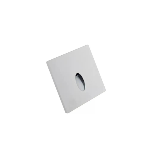 Wandeinbauleuchte LED 86×86mm, 2,5W, 3000K, CRI 90, ON/OFF, IP65, engstrahlend, weiss