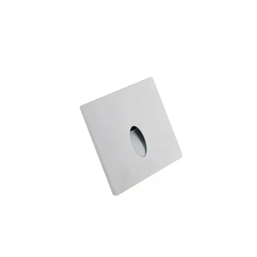 Wandeinbauleuchte LED 86×86mm, 2,5W, 3000K, CRI 90, ON/OFF, IP65, engstrahlend, weiss