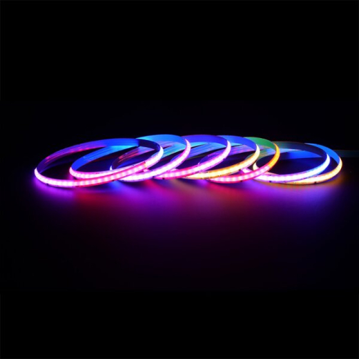 RGBW COB 784chips LED Stripe 21W cut 71.42mm, 14pixels - SPI adressierbar 10mm IP20 3000K - 5m Rolle