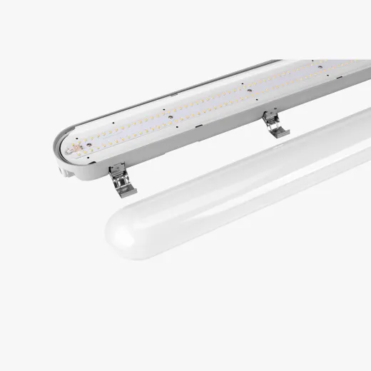 LED-Feuchtraumleuchte 36W, 4000K 1200x95x80mm IP65 mit Durchgangsverdrahtung