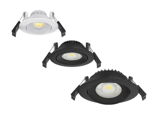 LED-Einbauspot 10W, 36°, 800lm (A:Ø115mm - Loch: Ø90mm) 30-40-5000K CRI90 weiss IP54 Ph. dimmbar