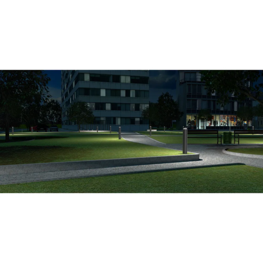 LED Pollerleuchte 180°, H: 1000mm, 12W, 3000K, anthrazit, Multi-Sensor + Vernetzbar, IP65