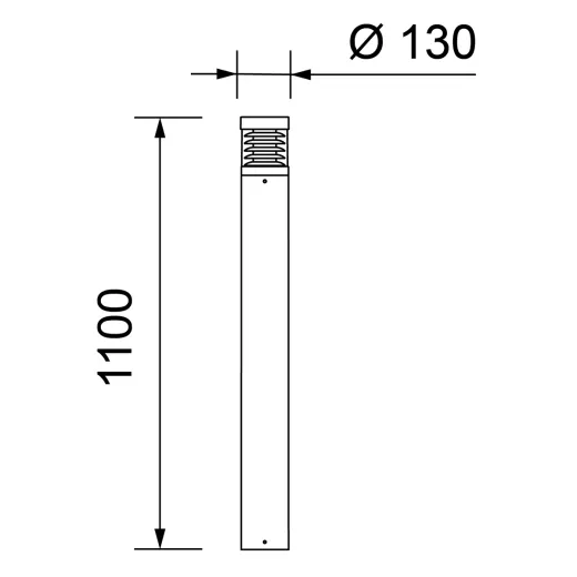 Pollerleuchte Tom Round II LED, 1100mm