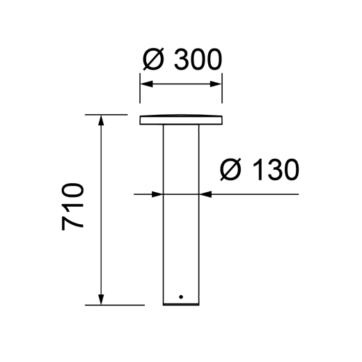 LED Pollerleuchte Rotondo - H 710mm