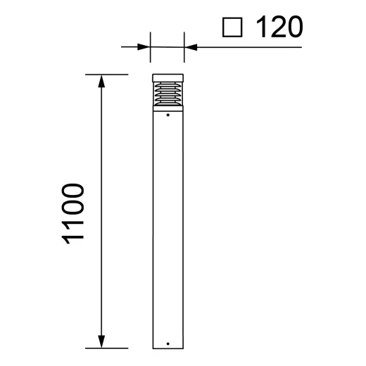 Pollerleuchte Tom Square II LED, 1100mm