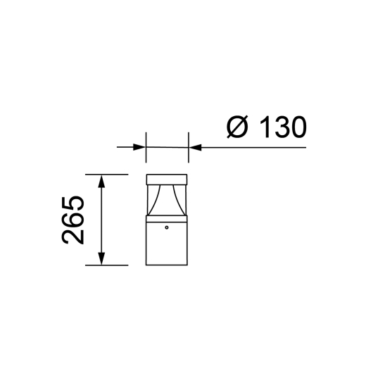 LED Pollerleuchte Tom Concave Round II LED- H 265mm