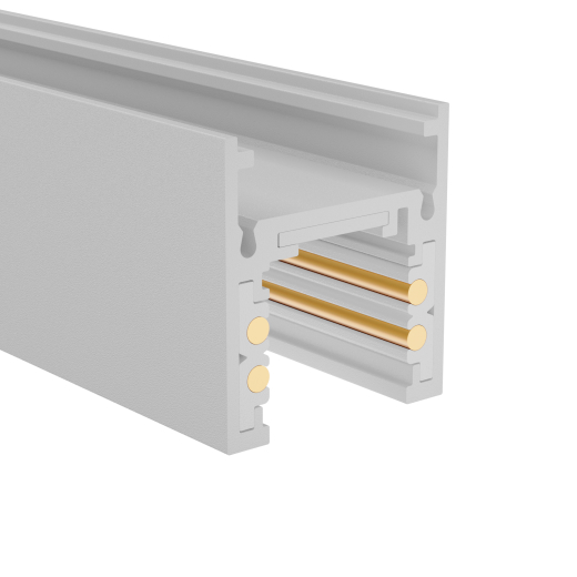 Aufbau-Magnetschiene T4 - 48V, 2m, weiss oder schwarz