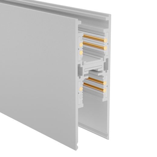 Aufbau-Magnetschiene T5 - 48V, 2m, weiss oder schwarz