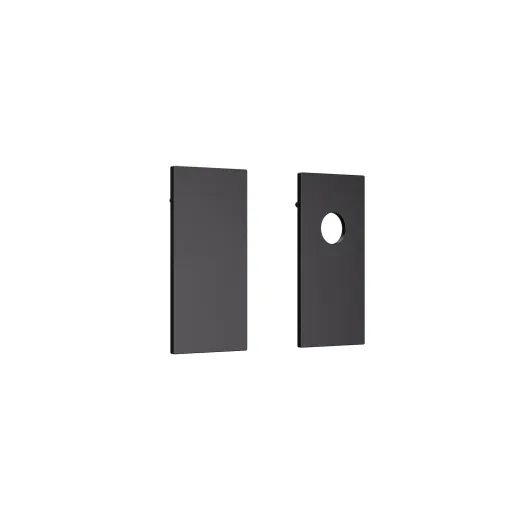 Endkappen-Set (geschlossen + mit Kabeldurchlass), weiss oder schwarz