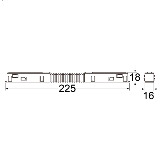 Flex-Verbinder (variabler Winkel), leitend, weiss oder schwarz