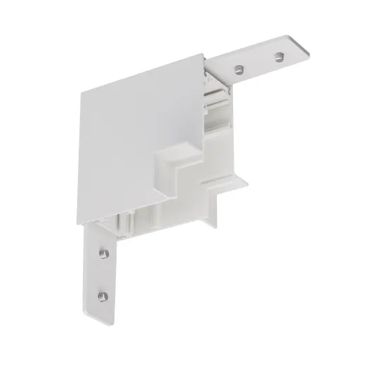 Eckstück 90° (starr) mit Montagewinkel für Schienenprofil T3, nicht leitend, weiss oder schwarz