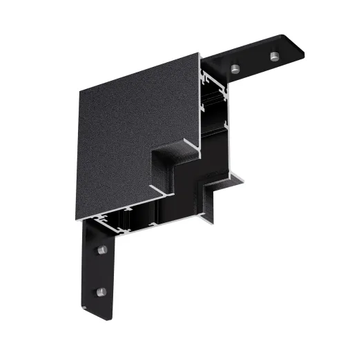 Eckstück 90° (starr) mit Montagewinkel für Schienenprofil T3, nicht leitend, weiss oder schwarz