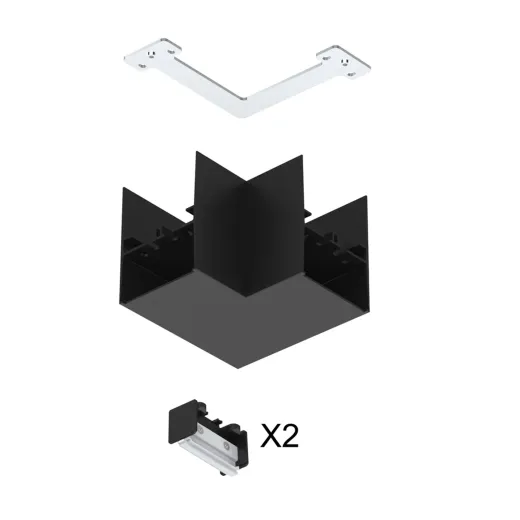 L-Verbinder zu SALT schwarz, IP20