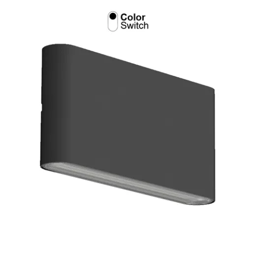 LED-Wandleuchte 2x30°, 10W, 30/40/5700K, CRI80, Ein/Aus, IP65, anthrazit