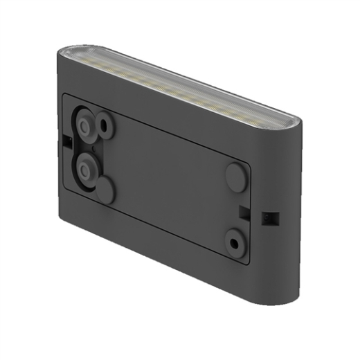 LED-Wandleuchte 2x30°, 10W, 30/40/5700K, CRI80, Ein/Aus, IP65, anthrazit