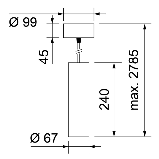 Pendelleuchte Modern II 15W 1300lm 36° IP20 UGR19 3000K weiss PhasenDimmbar