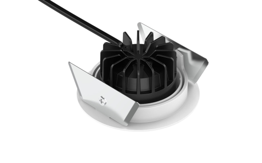 Ring LED-Einbauspot 8W, 36°, (A:Ø95-Loch: Ø80), 680lm, CRI90, IP54, TRIDONIC ,Ph.Dim ws