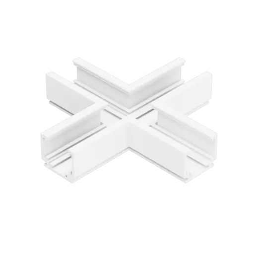 X-Verbinder für Schienenprofil - T1, nicht leitend, weiss oder schwarz