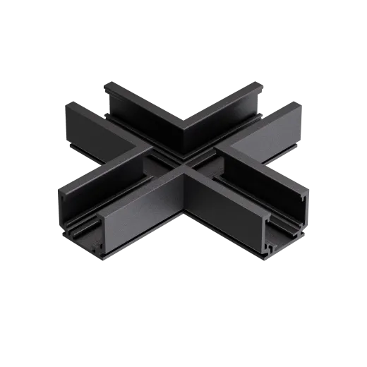 X-Verbinder für Schienenprofil - T1, nicht leitend, weiss oder schwarz