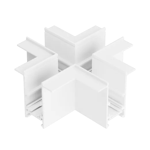 X-Verbinder für Schienenprofil - T3, nicht leitend, weiss oder schwarz