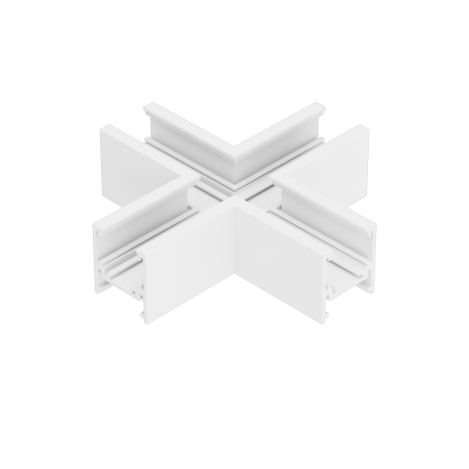 X-Verbinder für Schienenprofil - T4, nicht leitend, weiss oder schwarz