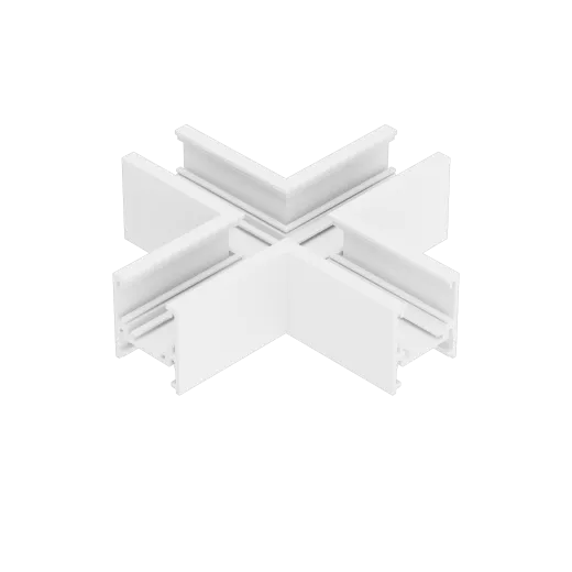 X-Verbinder für Schienenprofil - T4, nicht leitend, weiss oder schwarz