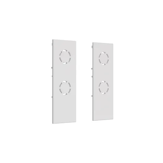 Endkappen-Set mit perforierter Öffnung, weiss oder schwarz