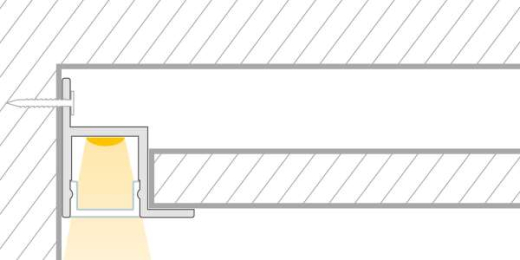 LED-Aluminiumprofil Soffito 28,4×30mm - bis 5m am Stück