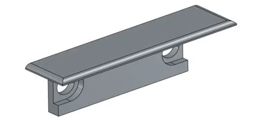Endkappe Napoli Nischenprofil 81×19,1mm, inkl. Schrauben