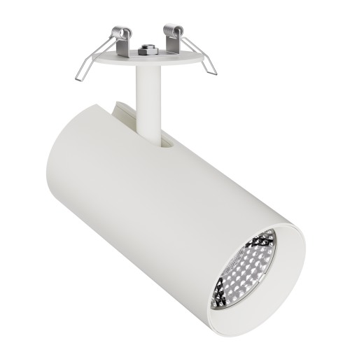 3-Ph Strahler VIBE 30W Fixoptik, 15°/24°/36°/60°, CRI97, 3000lm, PhasenDIM, Baldachin Einbau ws
