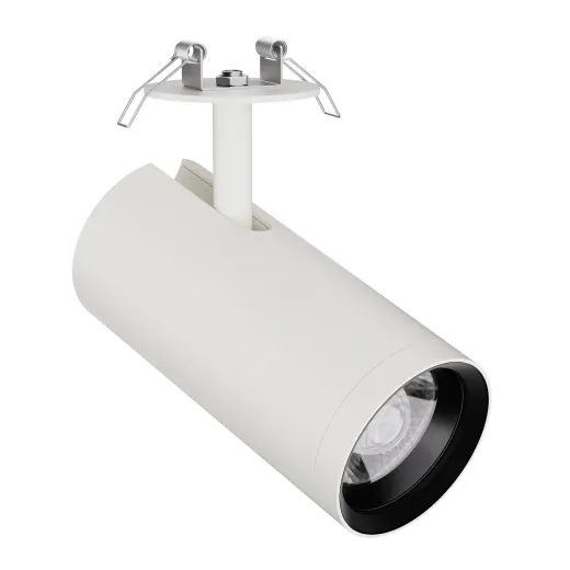 3-Ph Strahler VIBE 30W, 15-60°, CRI97, 2500lm, PhasenDIM, mit Baldachin zum Einbau ws