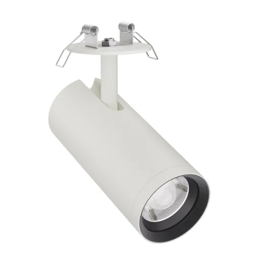 3-Ph Strahler VIBE 20W, 15-60°, CRI97, 1800lm, PhasenDIM, mit Baldachin zum Einbau ws