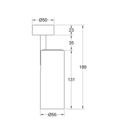 3-Ph Strahler VIBE 10W Fixoptik, 15°/24°/36°/60°, CRI97, 1000lm, DimOnBody, Baldachin Aufbau sz