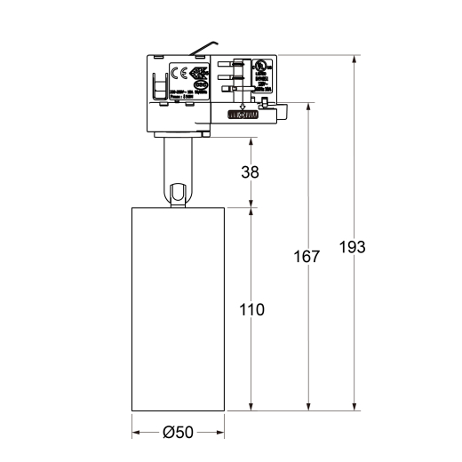 1-Ph Strahler MINI 10W, 15-50°, CRI90, 850lm, Ph.Dim ws