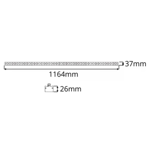 NEKO 3-Phasen Linearleuchte 1200mm, 80°, 3000K, UGR