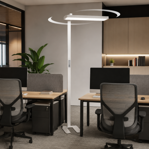 Bürostehleuchte Arcus 120W, 7475lm indirekt, 4025lm direkt, 4000K, TouchDim