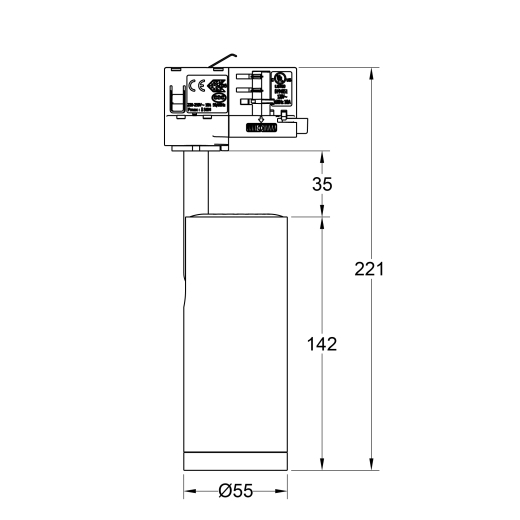 3-Ph Strahler VIBE 10W, 8-50°, CRI97, 450lm, Ph.Dim sz