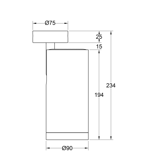 3-Ph Strahler VIBE 30W, 15-60°, CRI97, 2500lm, PhasenDIM, Baldachin Aufbau sz