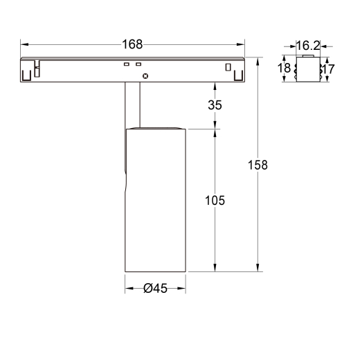 48V Strahler Fixoptik 10W, Ra97, 770lm, 15°/24°/36°/50°, sz