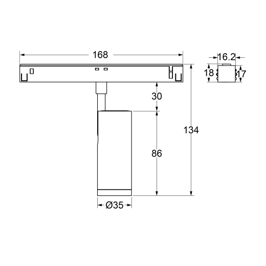 48V Strahler 6W , Ra97, 200lm, 12-43°, sz