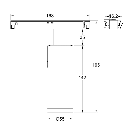 48V Strahler 12W, Ra97, 490lm, 8-50°, sz