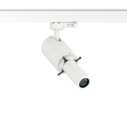 Premium Profilstrahler für 48V-Stromschiene mit Blendenschiebern 10W , Ra97, 300lm, Framing 18-36°, ws